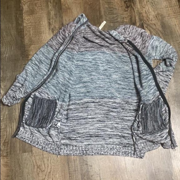 RVCA Casual Patchwork Hoodie Zip up Sweater - Picture 6 of 7